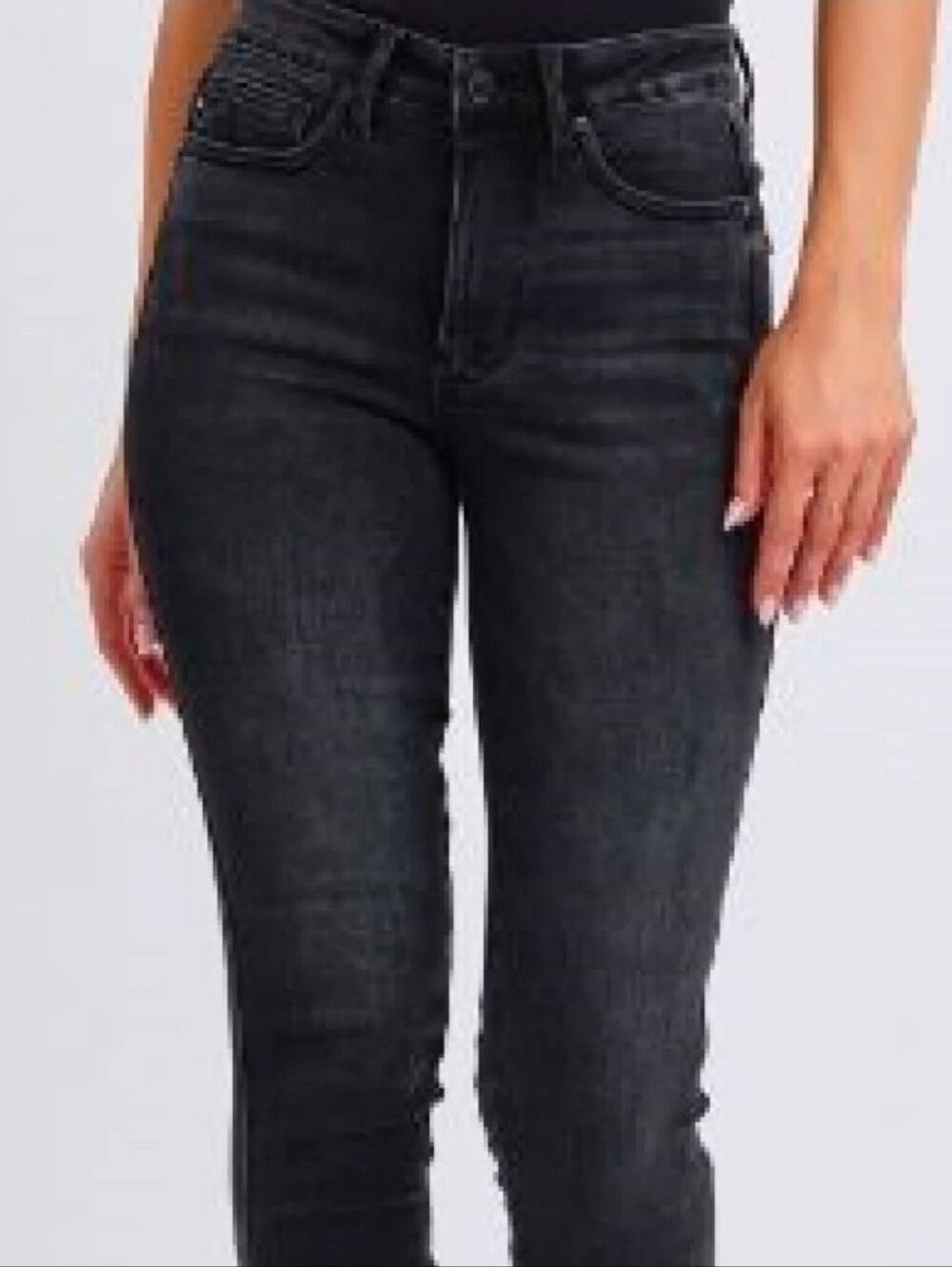 Nine West Black Skinny High-Rise Jeans=